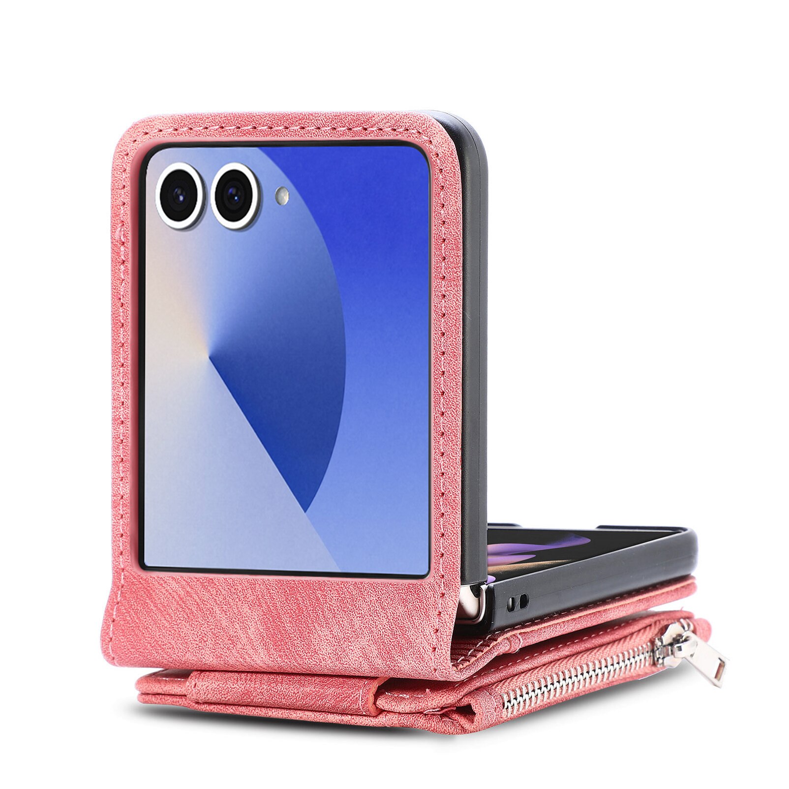 Funda cartera Zipper Multi-Slot Samsung Galaxy Z Flip 7, Rosa