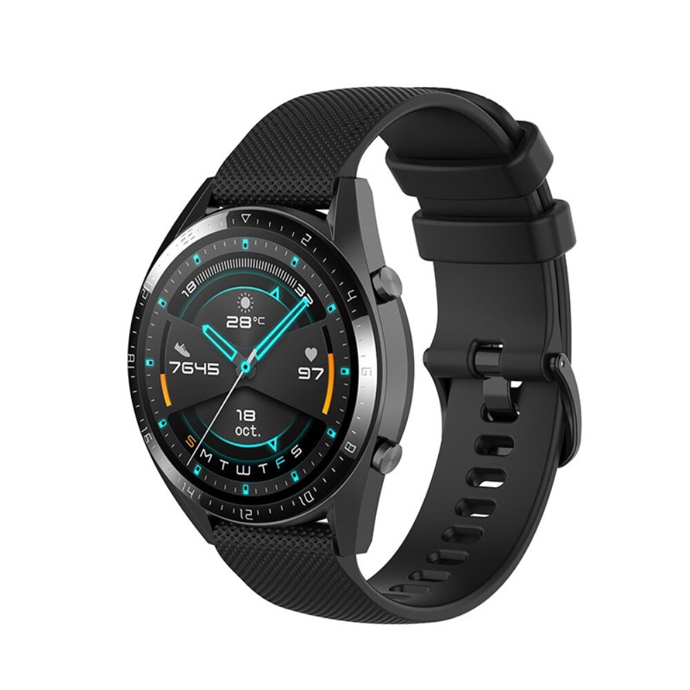 Correa de silicona para Huawei Watch GT 3 42mm/Watch GT 2 42mm, Negro