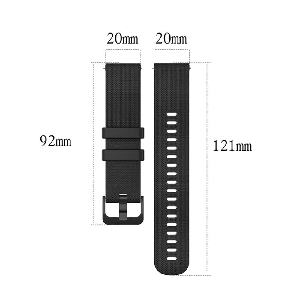 Correa de silicona para Huawei Watch GT 2/3 42mm, negro