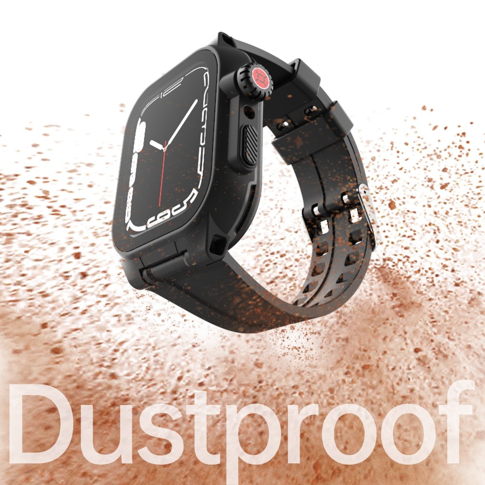 Funda Impermeable con Correa de silicona Apple Watch 45mm Series 8, negro