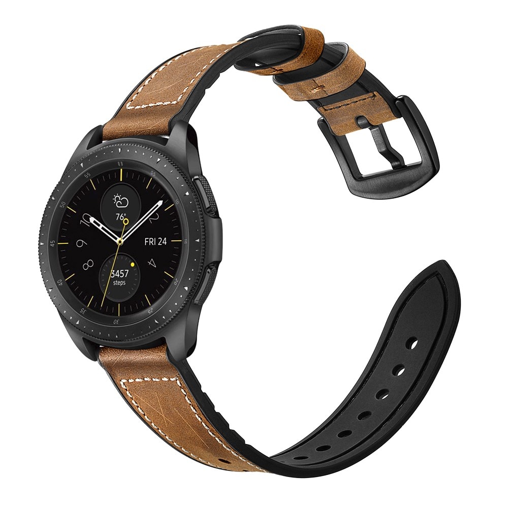 Correa de piel de primera calidad Samsung Galaxy Watch 4 Classic 42mm Marrón