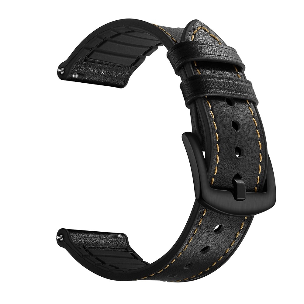 Correa de piel de primera calidad Amazfit Bip 3/3 Pro negro