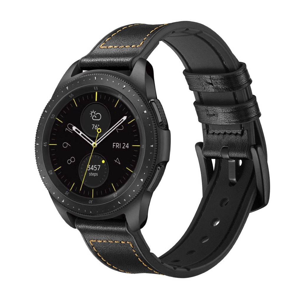 Correa de piel de primera calidad Samsung Galaxy Watch 4 Classic 42mm Negro