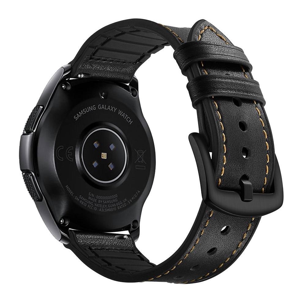 Correa de piel de primera calidad Samsung Galaxy Watch 4 Classic 42mm Negro