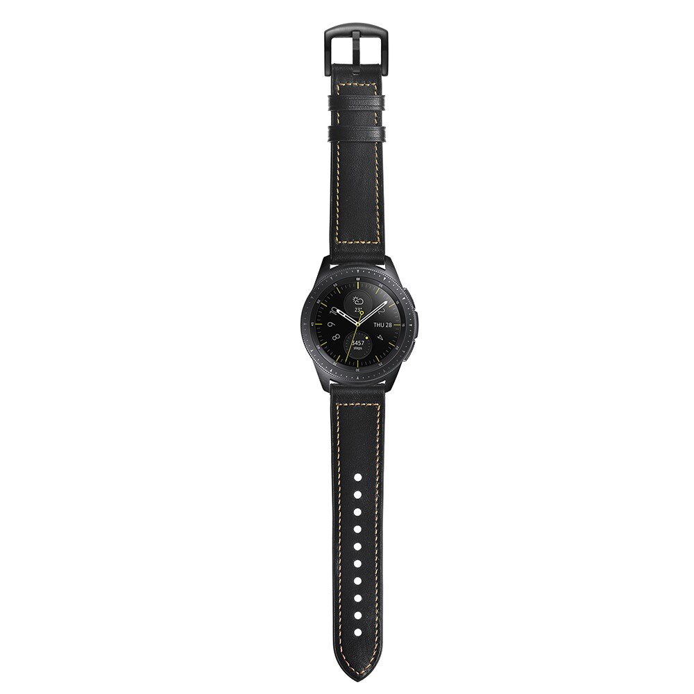 Correa de piel de primera calidad Samsung Galaxy Watch 4 Classic 42mm Negro