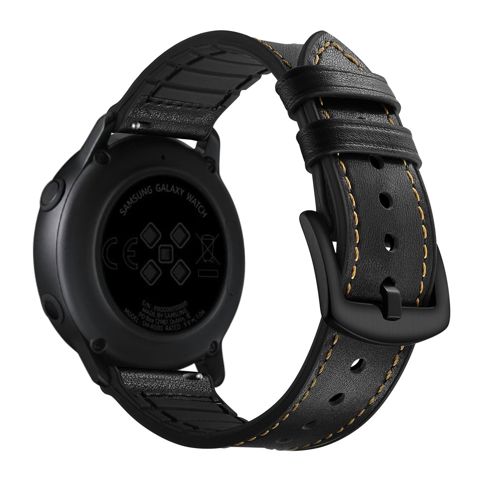 Correa de piel de primera calidad Samsung Galaxy Watch 4 44mm Negro
