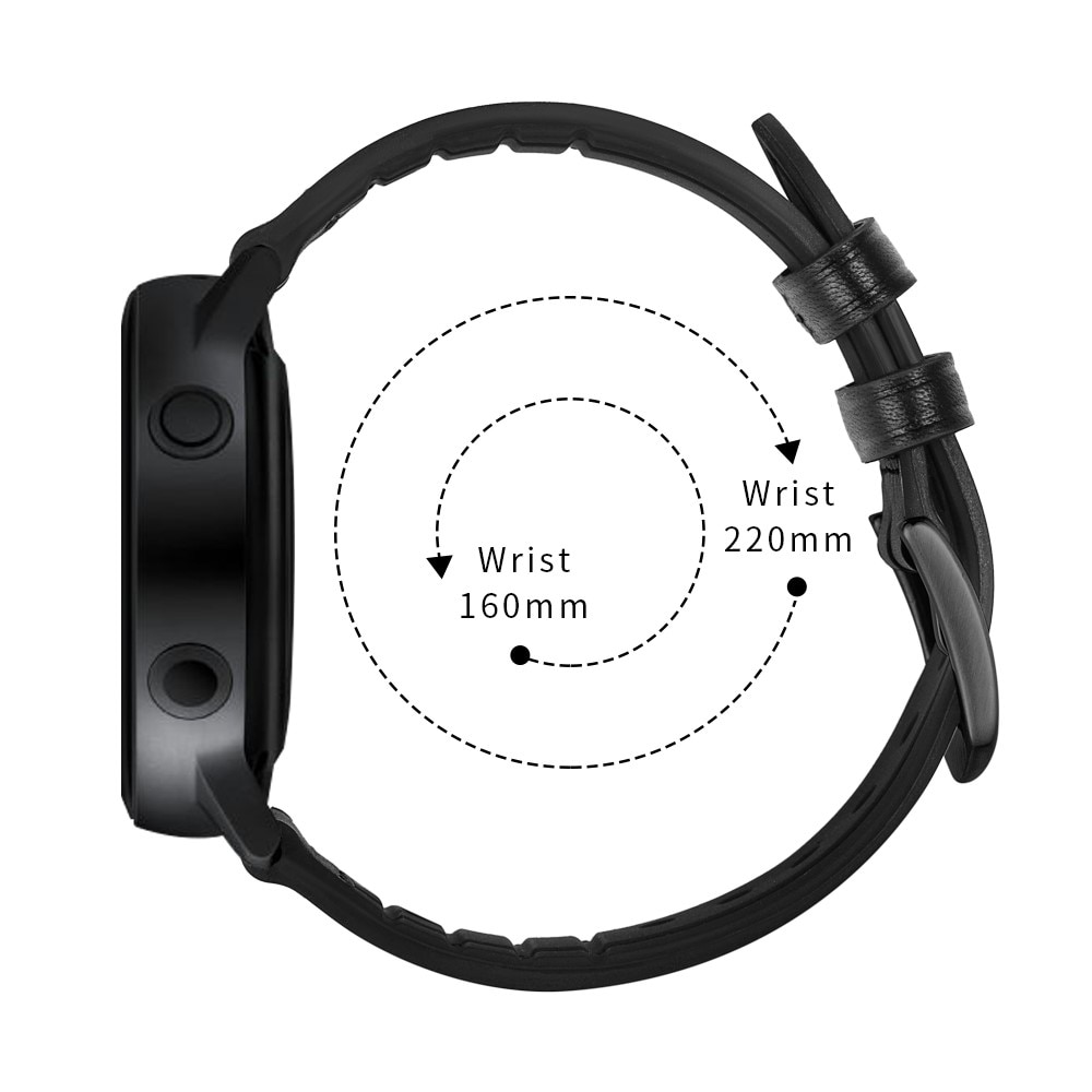 Correa de piel de primera calidad Samsung Galaxy Watch 4 44mm Negro