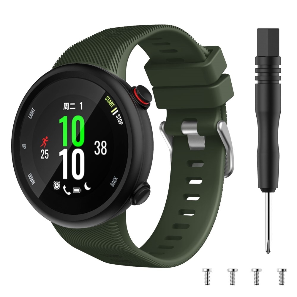 Correa de silicona para Garmin Forerunner 45, verde