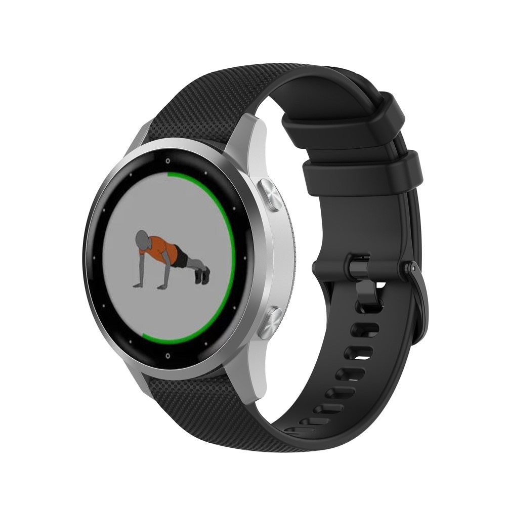 Correa de silicona para Garmin Vivoactive 4s, Negro