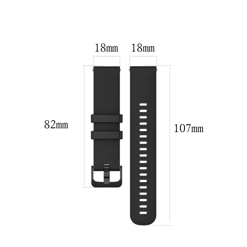 Correa de silicona para Garmin Vivoactive 4s, negro