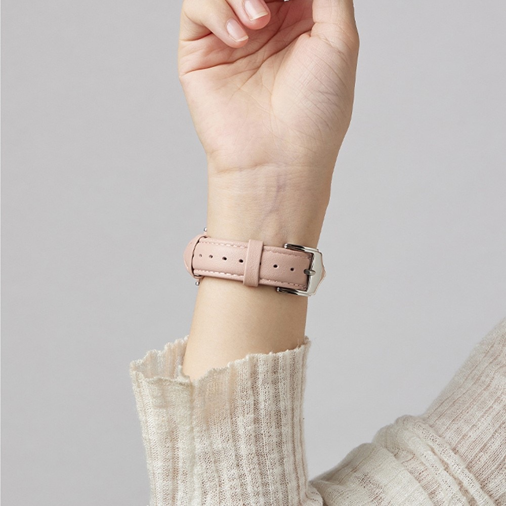 Correa fina de piel Apple Watch SE 40mm rosado