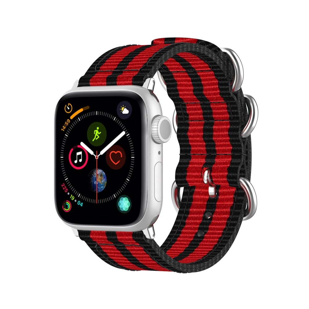 Correa OTAN Apple Watch SE 44mm negro/rojo