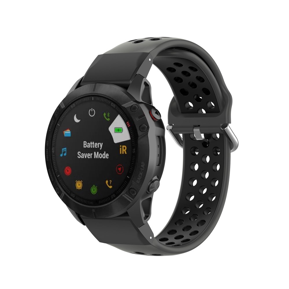 Correa Sport de silicona Garmin Fenix 7X Pro negro