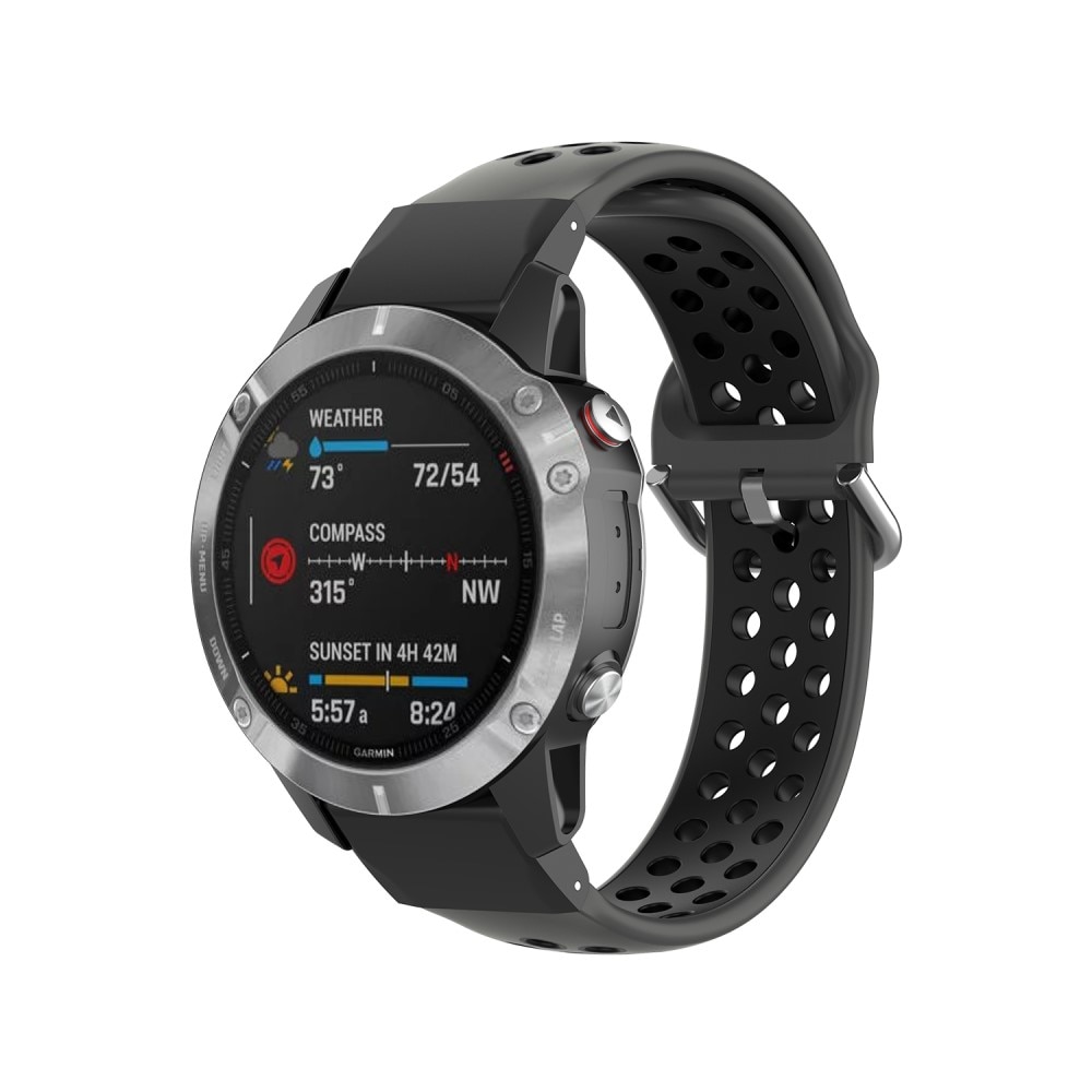 Correa Sport de silicona Garmin Fenix 6 Pro negro