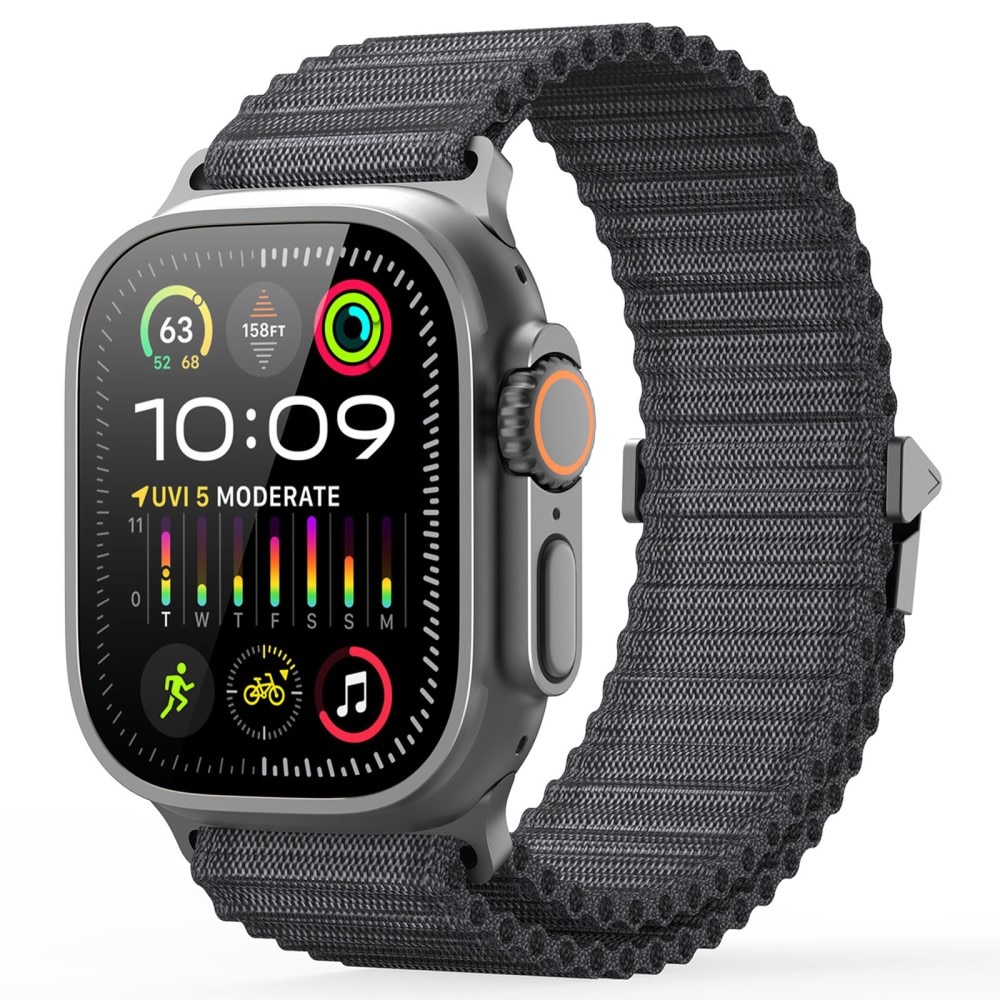 Correa de Active Nylon Apple Watch Series 9 45mm Negro