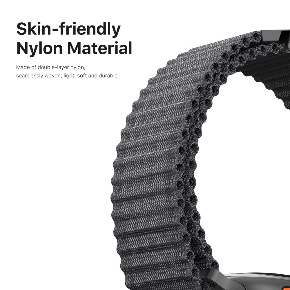 Correa de Active Nylon Apple Watch Series 9 45mm Negro
