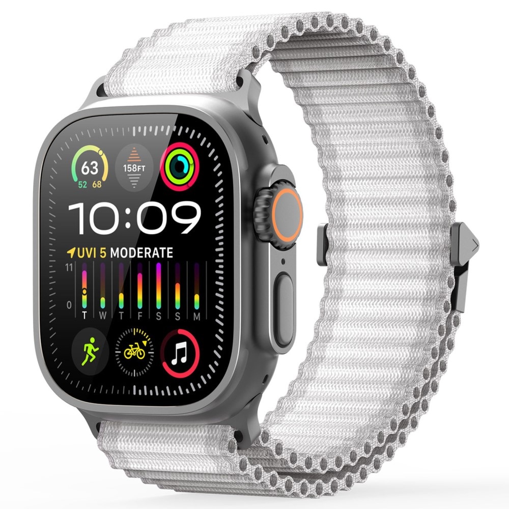 Correa de Active Nylon Apple Watch Series 10 46mm Blance