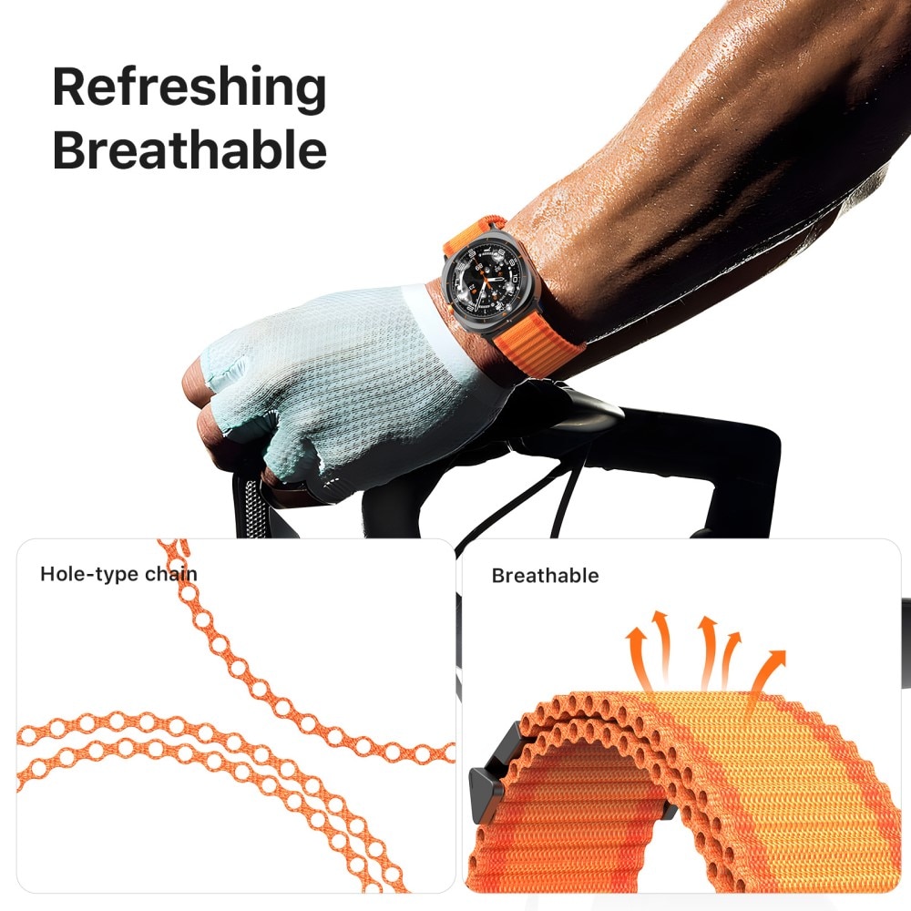 Correa de Active Nylon Samsung Galaxy Watch Ultra 47mm Naranja