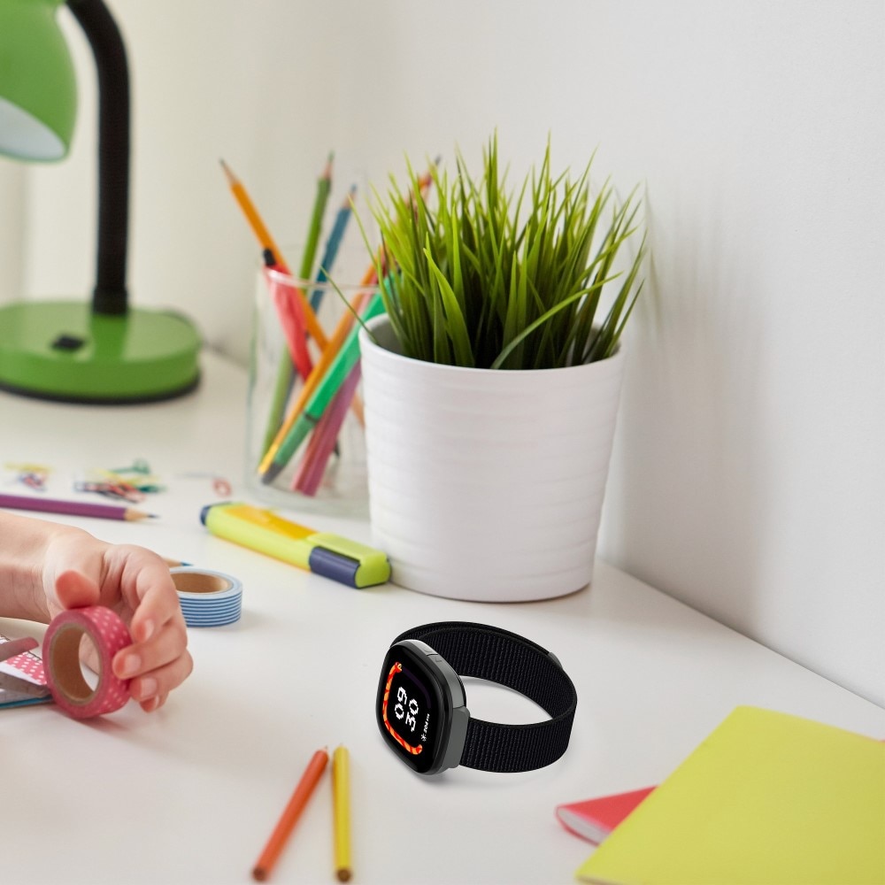 Correa de nailon Fitbit Ace LTE Negro