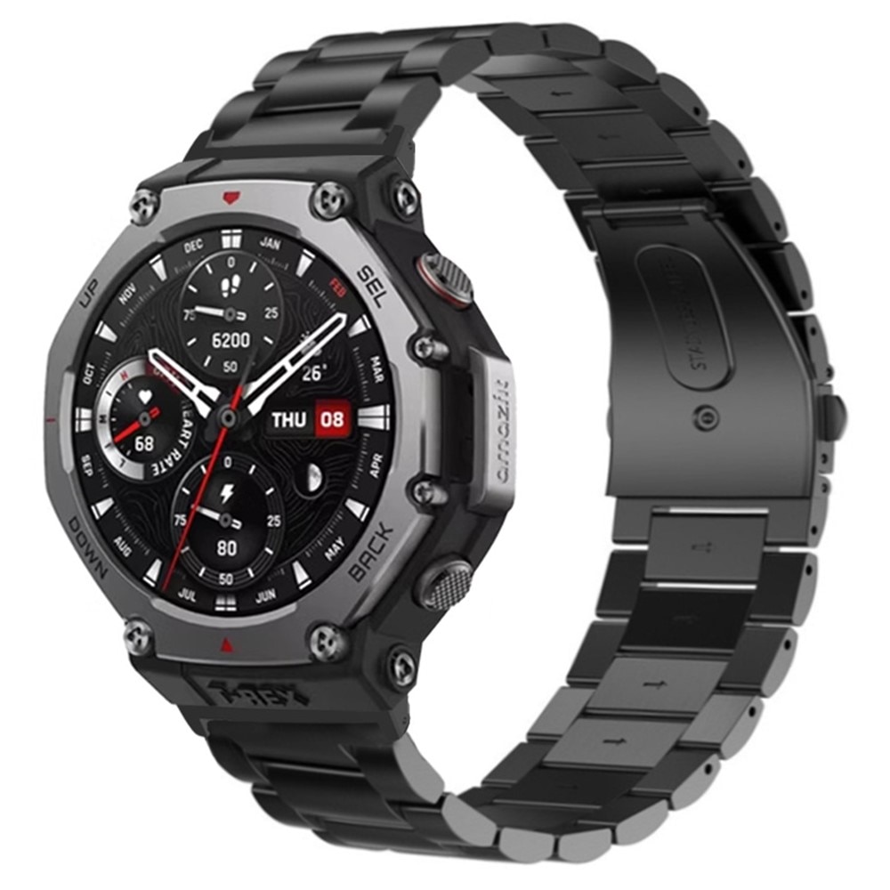 Correa de acero Amazfit T-Rex 3 Negro