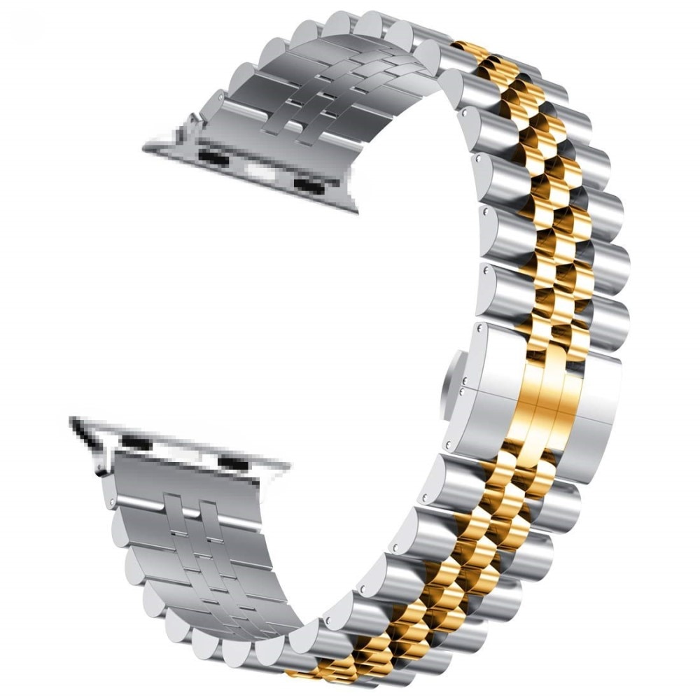 Correa de acero inoxidable Apple Watch Series 9 41mm Plata/oro