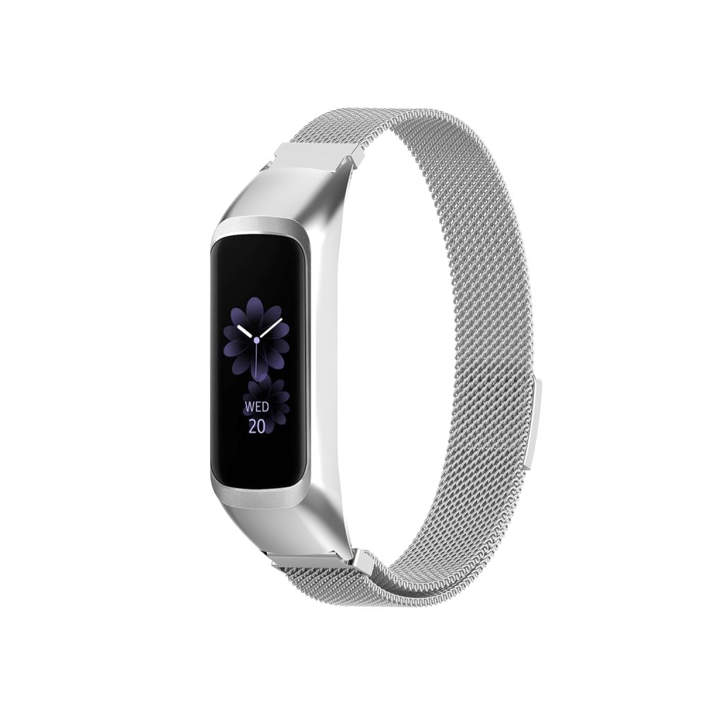 Pulsera milanesa para Samsung Galaxy Fit 2, plata