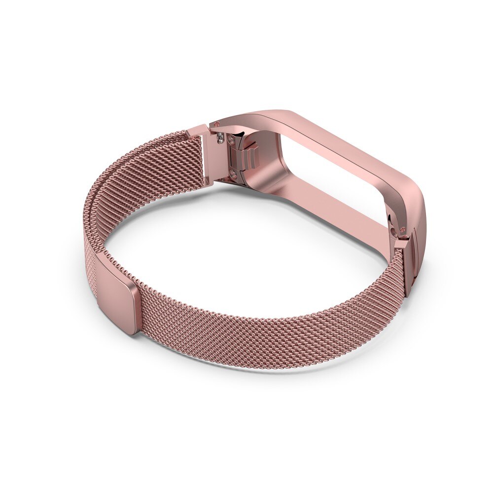 Pulsera milanesa para Samsung Galaxy Fit 2, rosa dorado