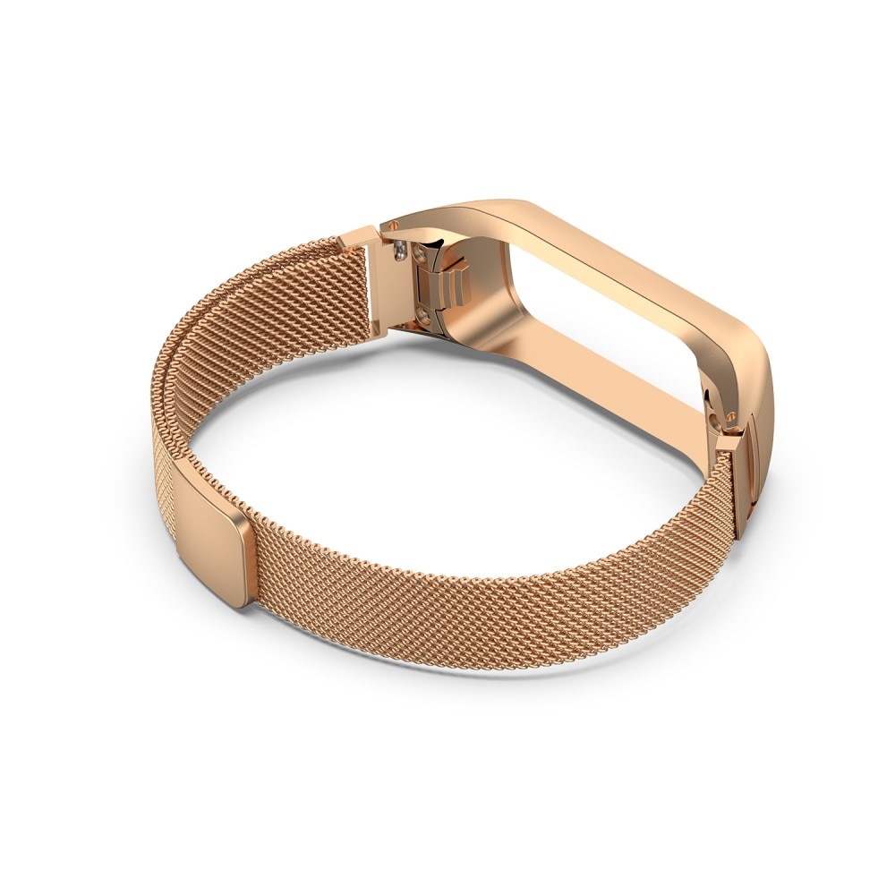 Pulsera milanesa para Samsung Galaxy Fit 2, oro rosa