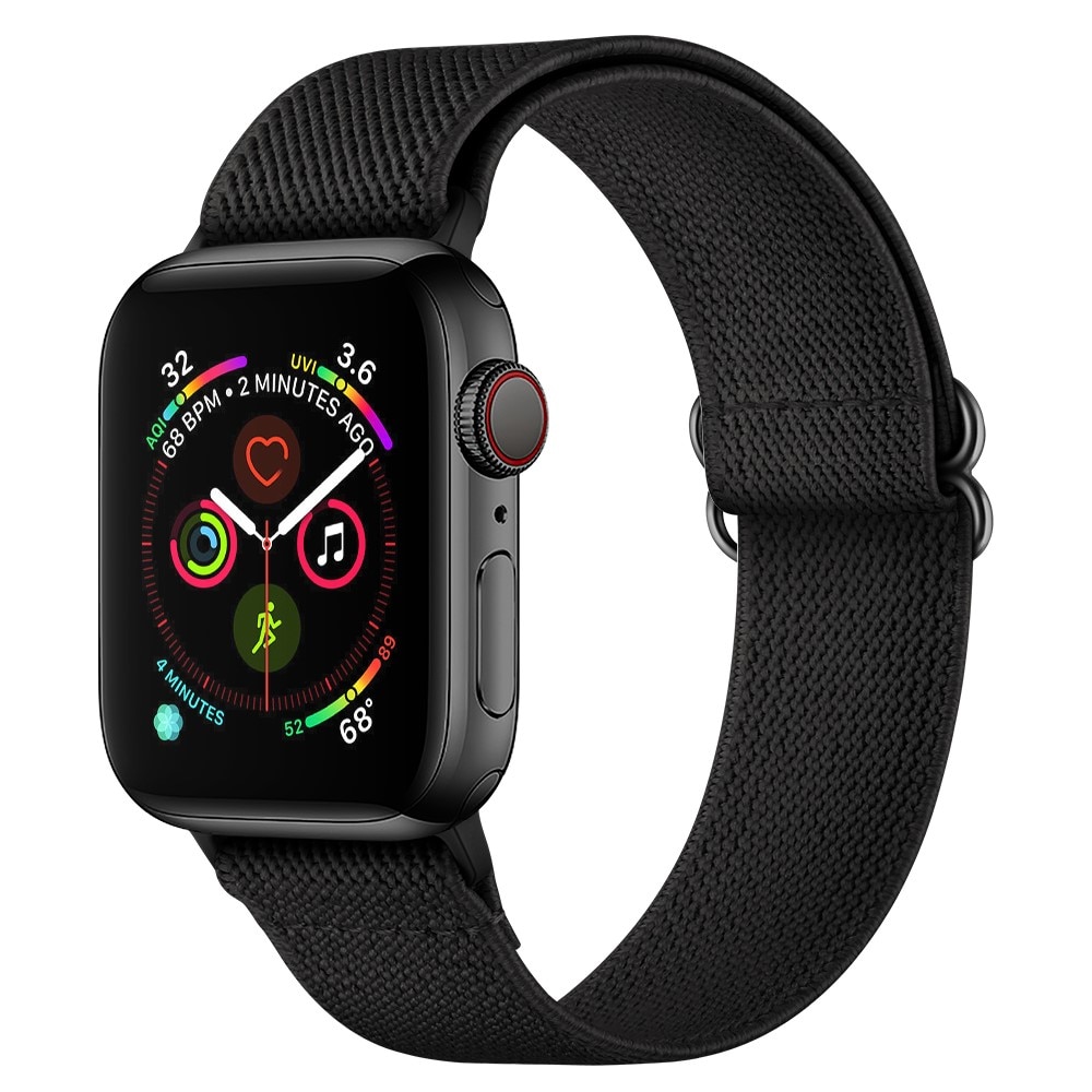 Correa elástica de nailon Apple Watch 41mm Series 7 negro