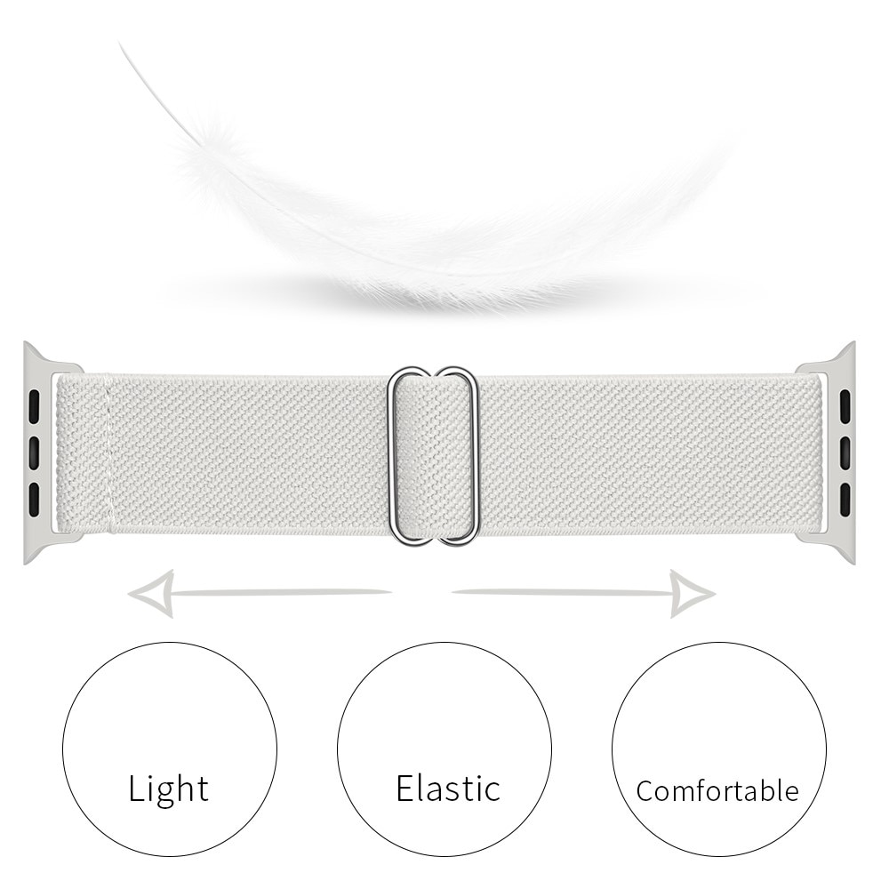 Correa elástica de nailon Apple Watch SE 40mm blanco