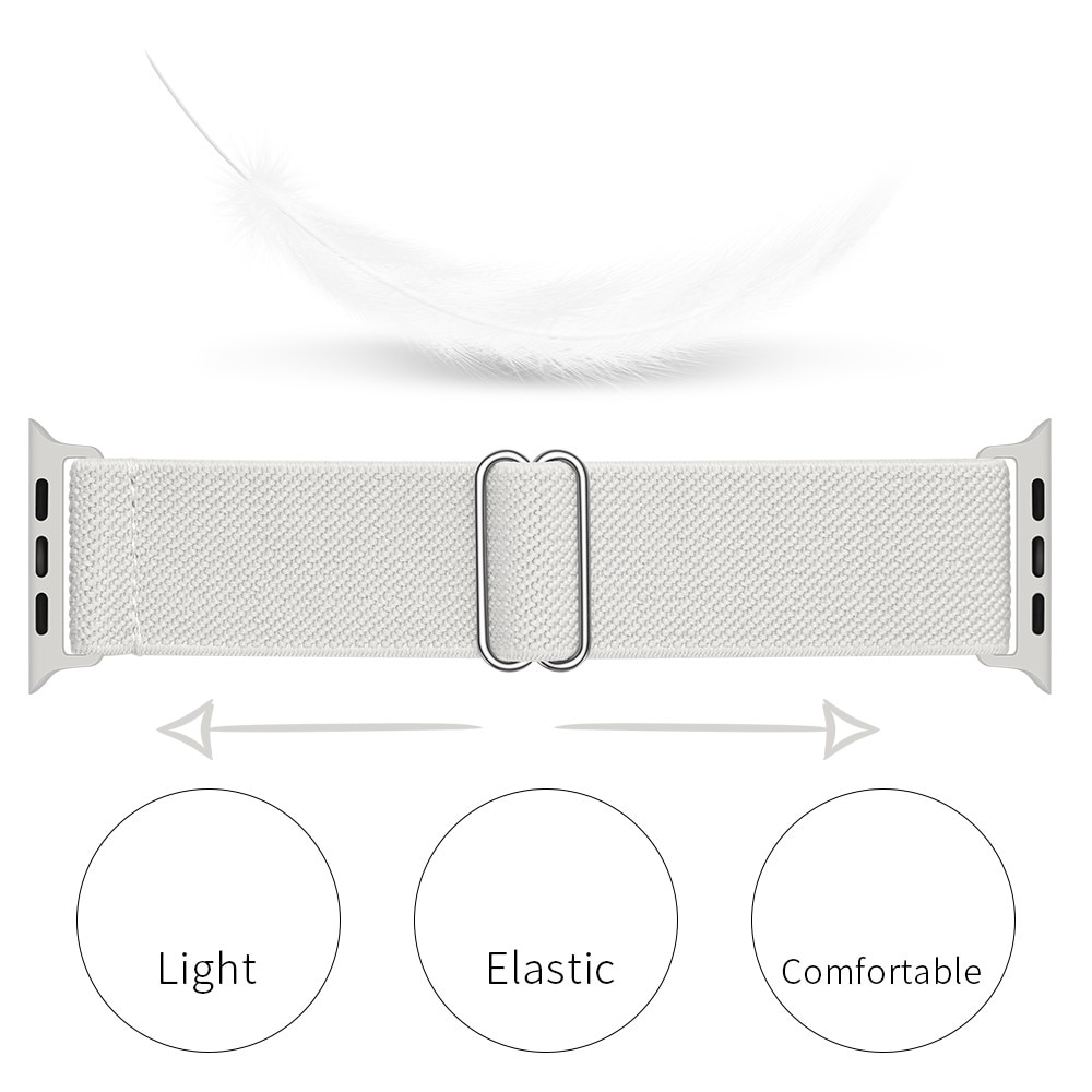 Correa elástica de nailon Apple Watch 44mm blanco