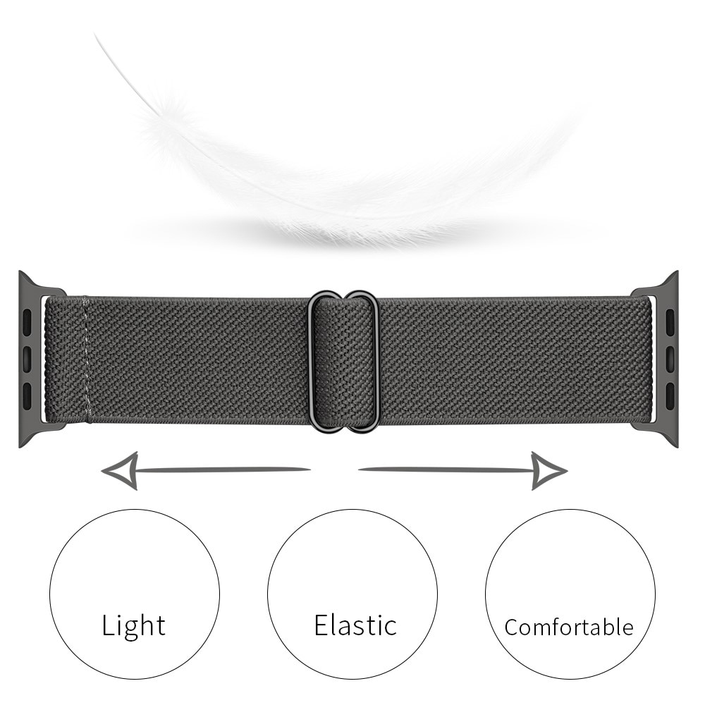 Correa elástica de nailon Apple Watch 41mm Series 8 gris