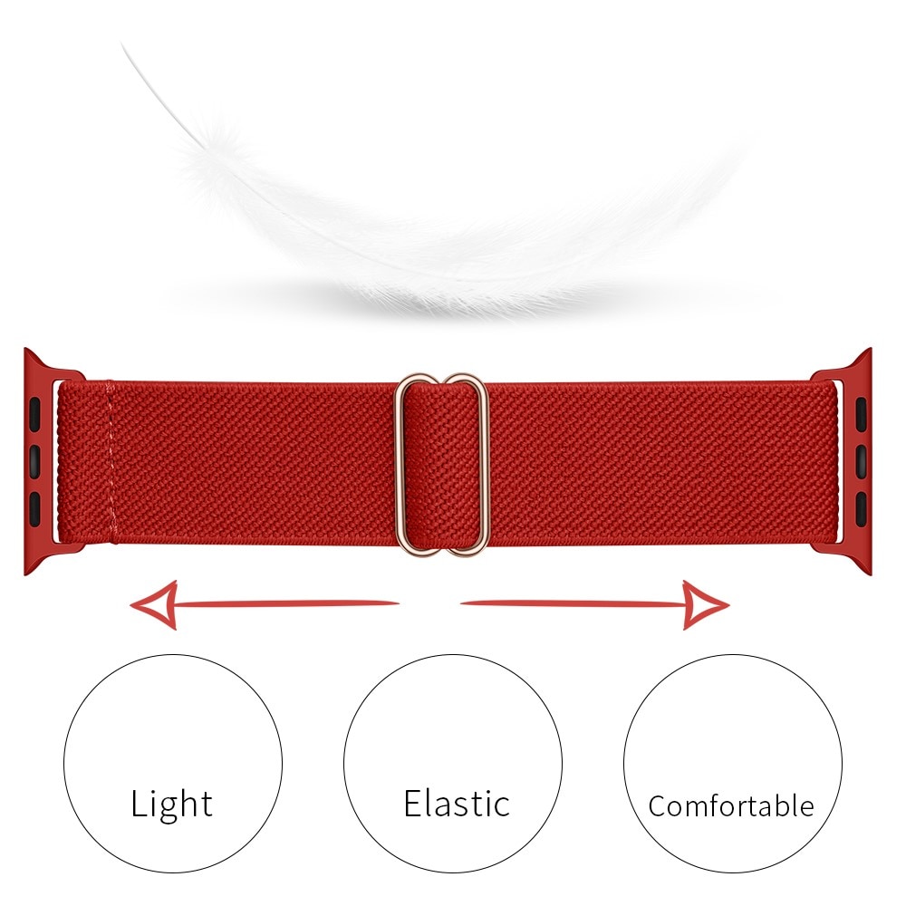 Correa elástica de nailon Apple Watch SE 44mm rojo