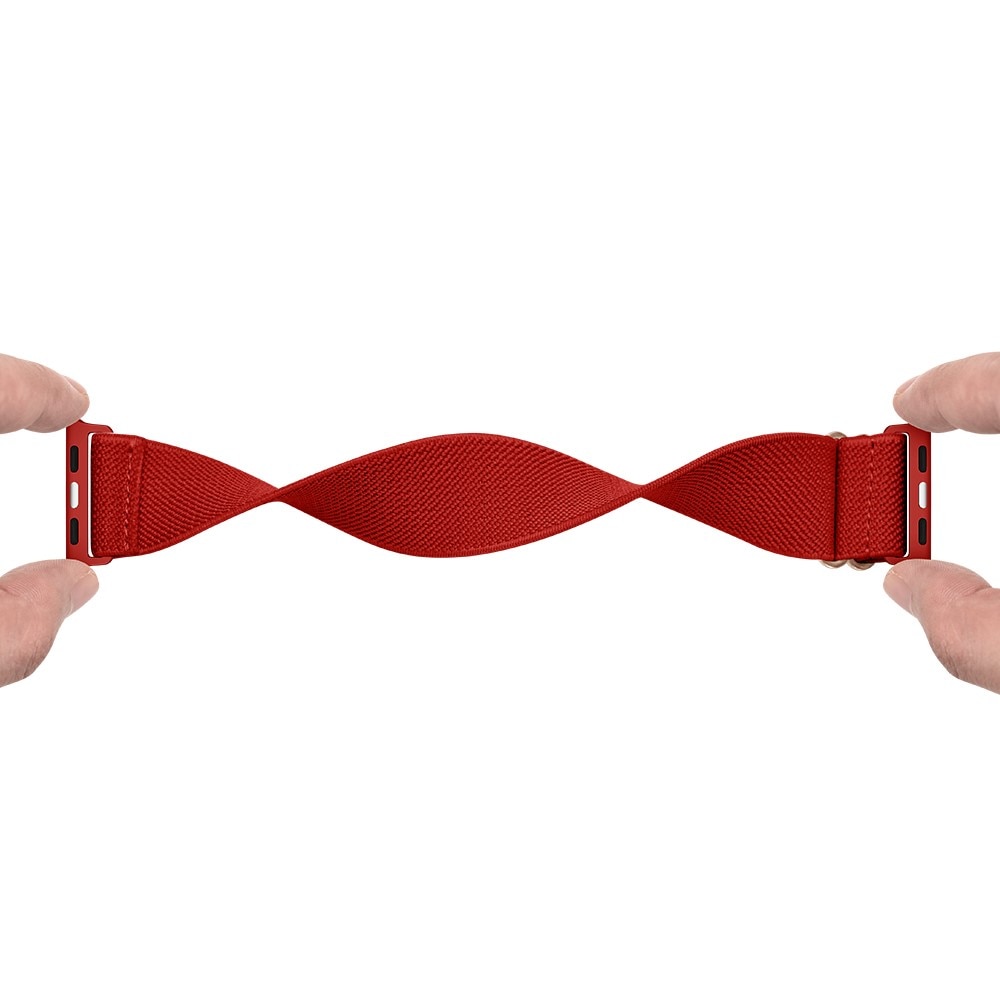 Correa elástica de nailon Apple Watch Series 7 41mm, Rojo