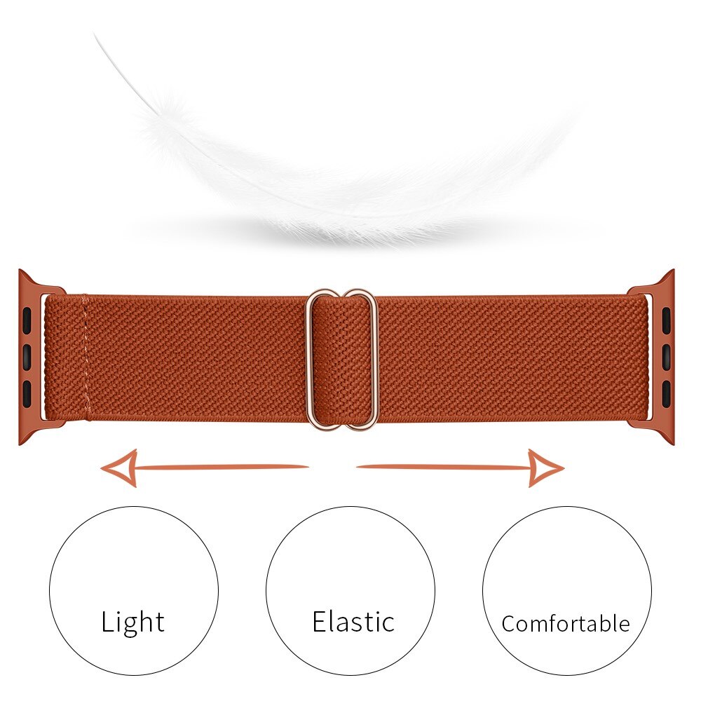 Correa elástica de nailon Apple Watch Series 9 41mm, Marrón