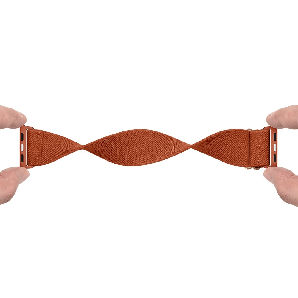 Correa elástica de nailon Apple Watch Series 9 41mm, Marrón
