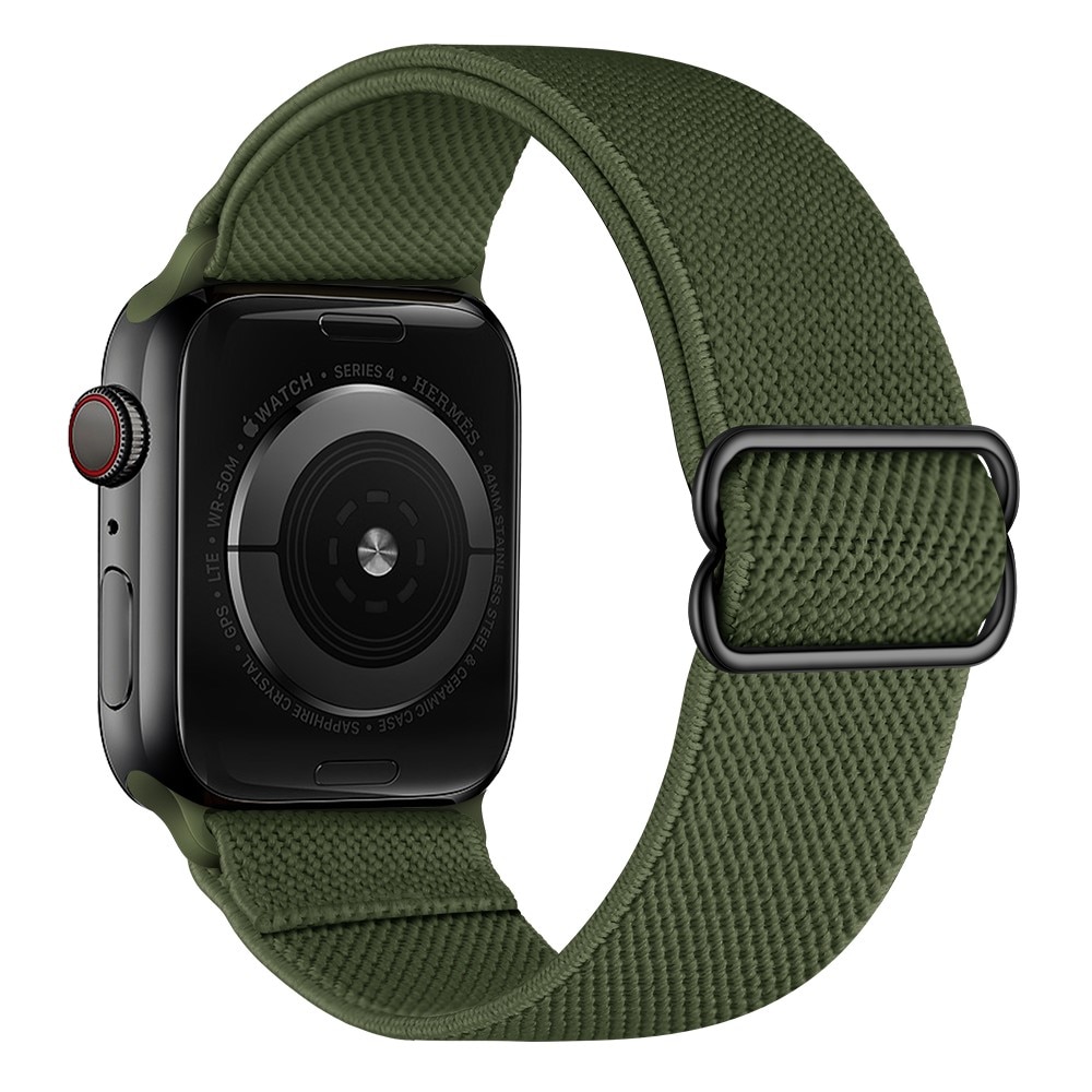 Correa elástica de nailon Apple Watch 45mm Series 9 verde