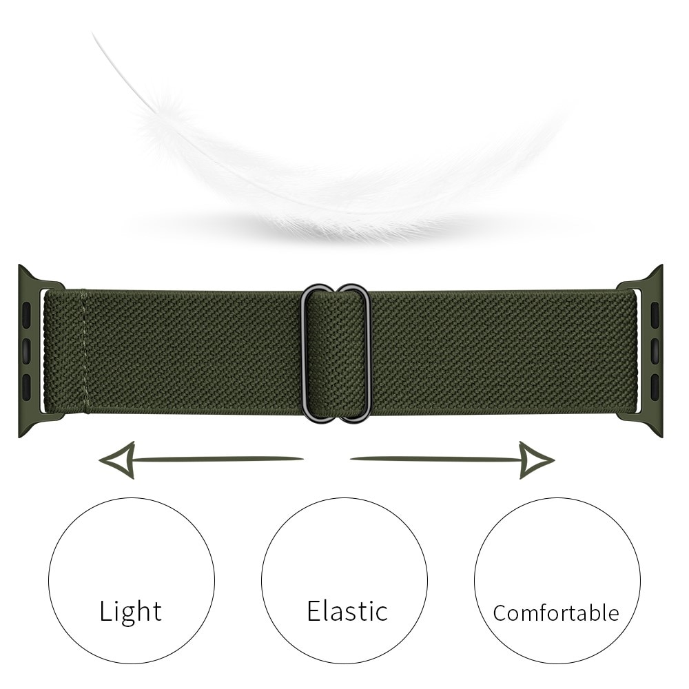 Correa elástica de nailon Apple Watch SE 44mm verde