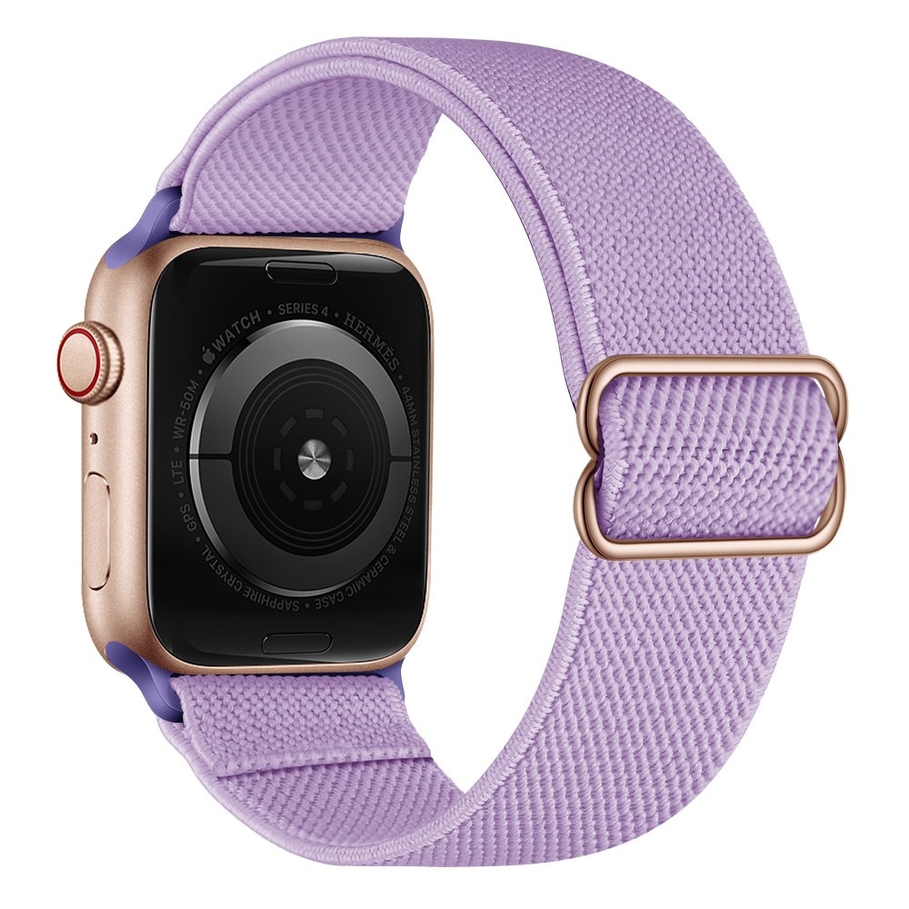 Correa elástica de nailon Apple Watch 45mm Series 9 violeta