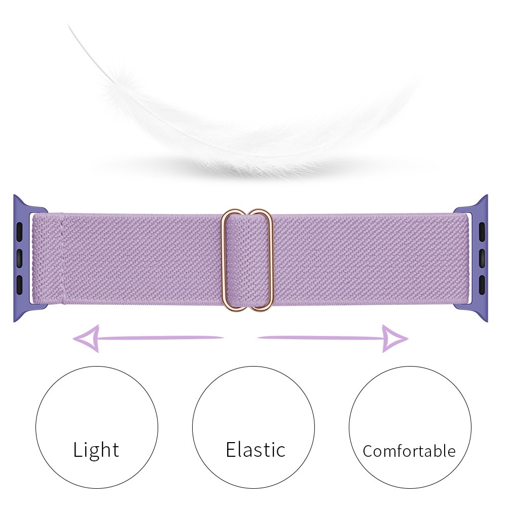 Correa elástica de nailon Apple Watch 45mm Series 7 violeta