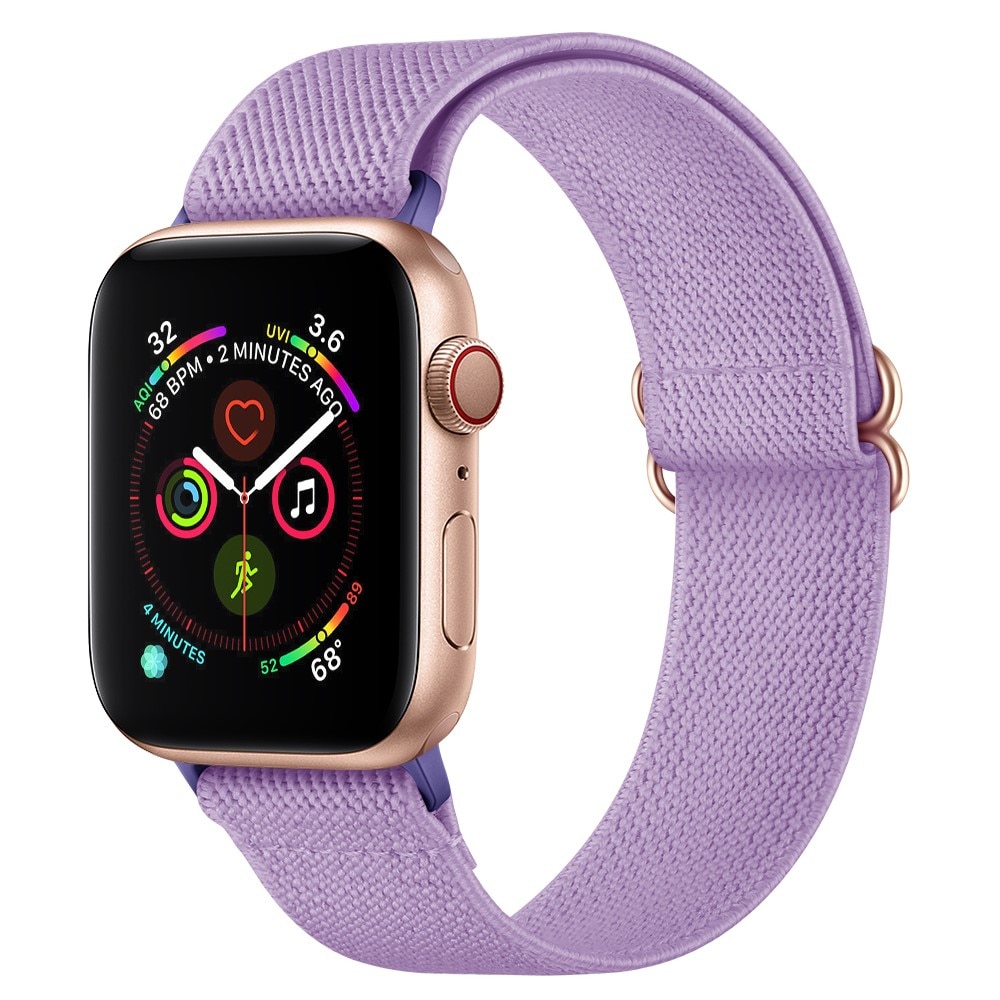 Correa elástica de nailon Apple Watch 45mm Series 9 violeta