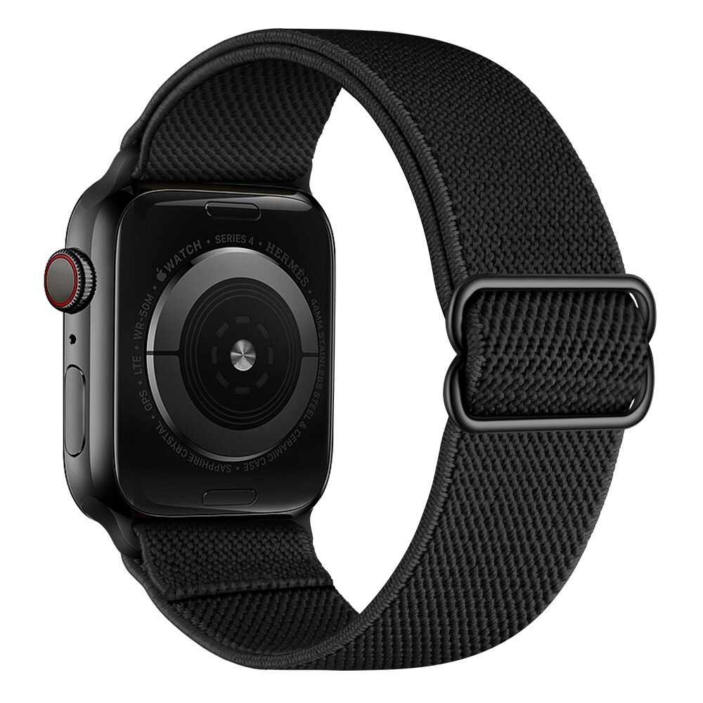 Correa elástica de nailon Apple Watch Series 8 45mm, Negro