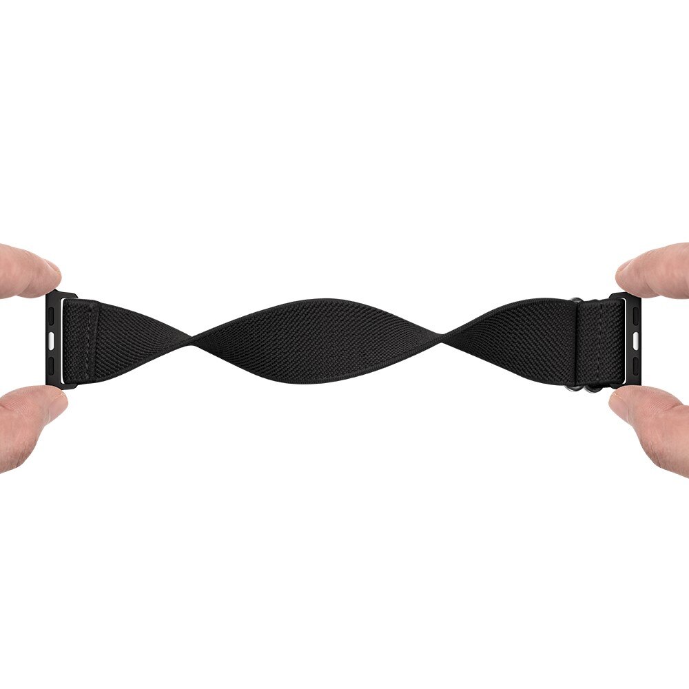 Correa elástica de nailon Apple Watch Series 8 45mm, Negro