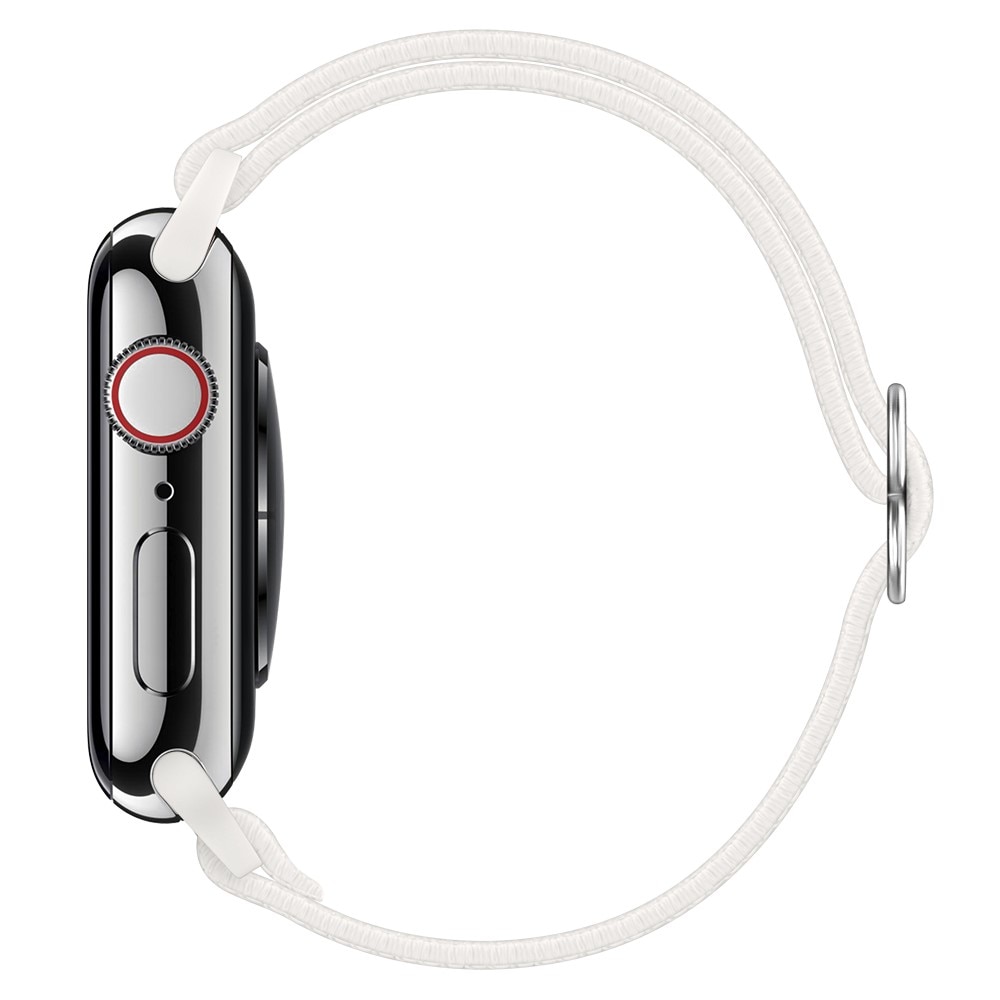 Correa elástica de nailon Apple Watch 45mm Series 8 blanco