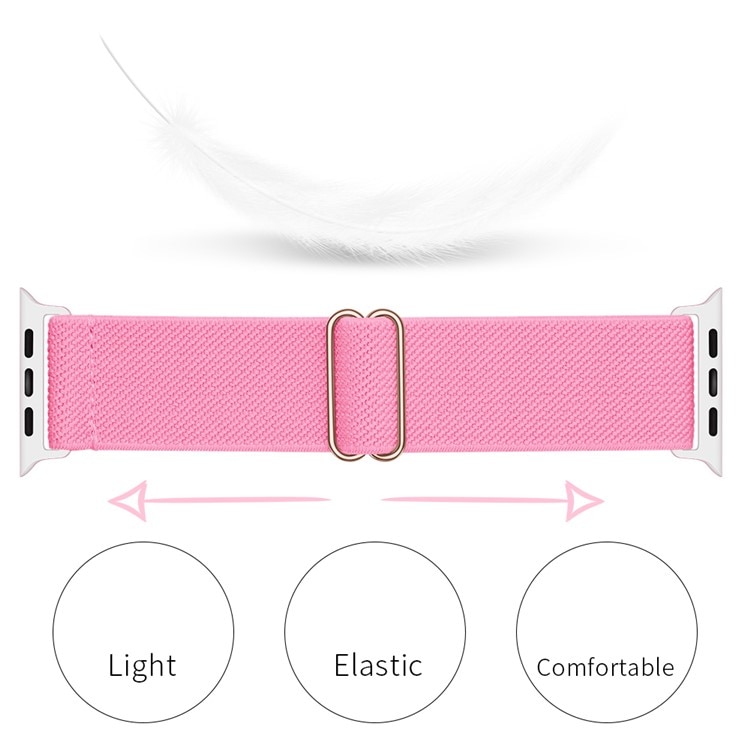 Correa elástica de nailon Apple Watch 45mm Series 9 rosado