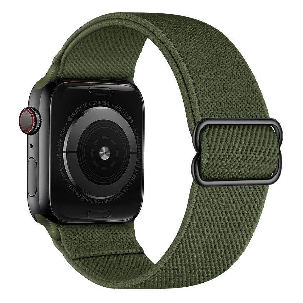 Correa elástica de nailon Apple Watch 45mm Series 8 verde