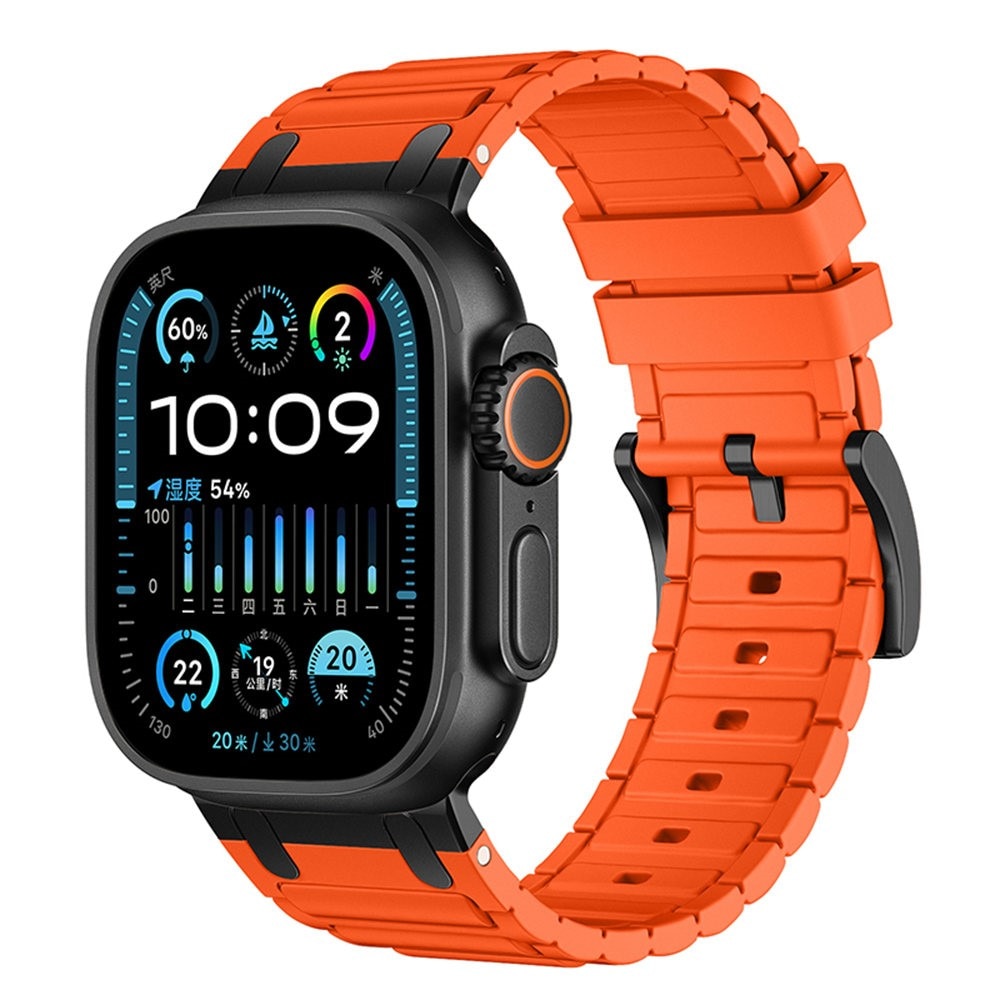 Tough Silicone Strap Apple Watch Series 7 45mm, Naranja