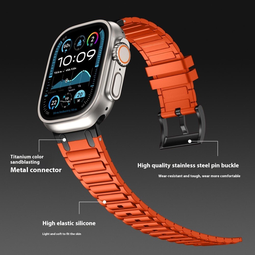 Tough Silicone Strap Apple Watch Series 9 45mm, Amarillo
