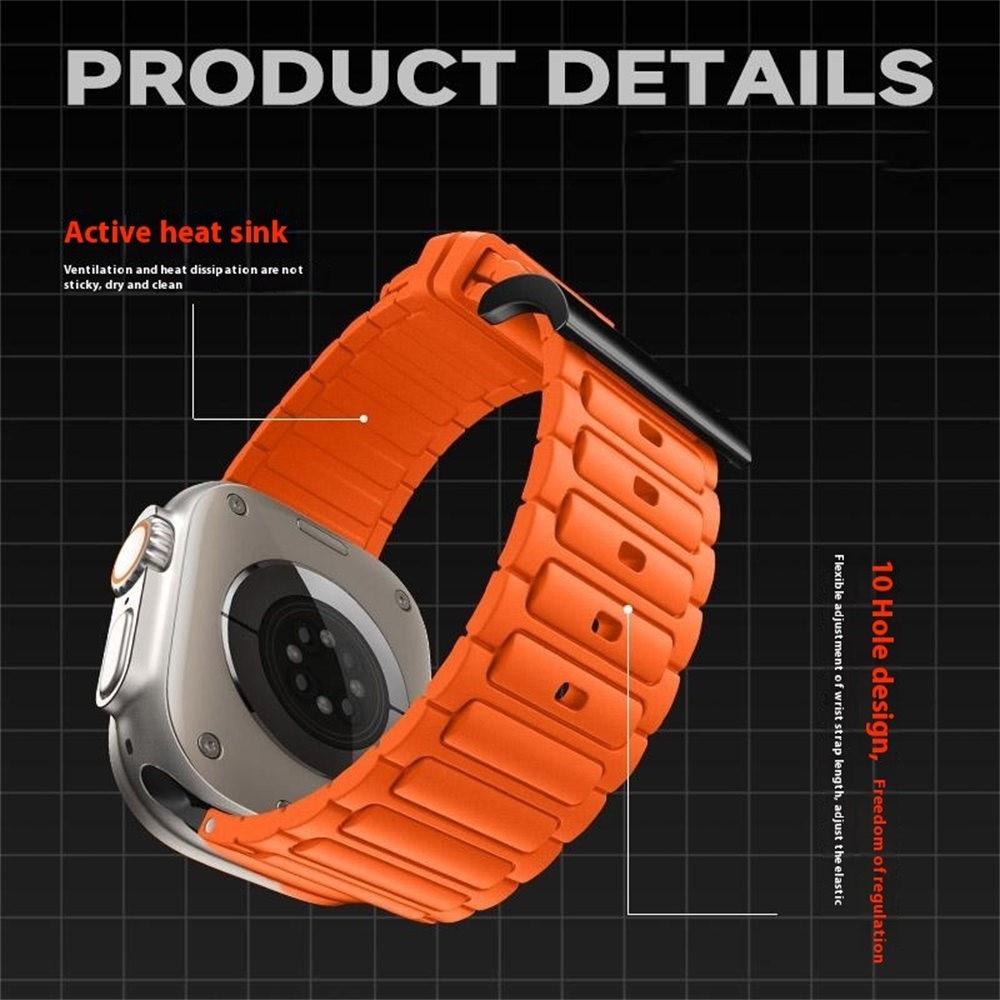 Tough Silicone Strap Apple Watch Series 9 45mm, Amarillo