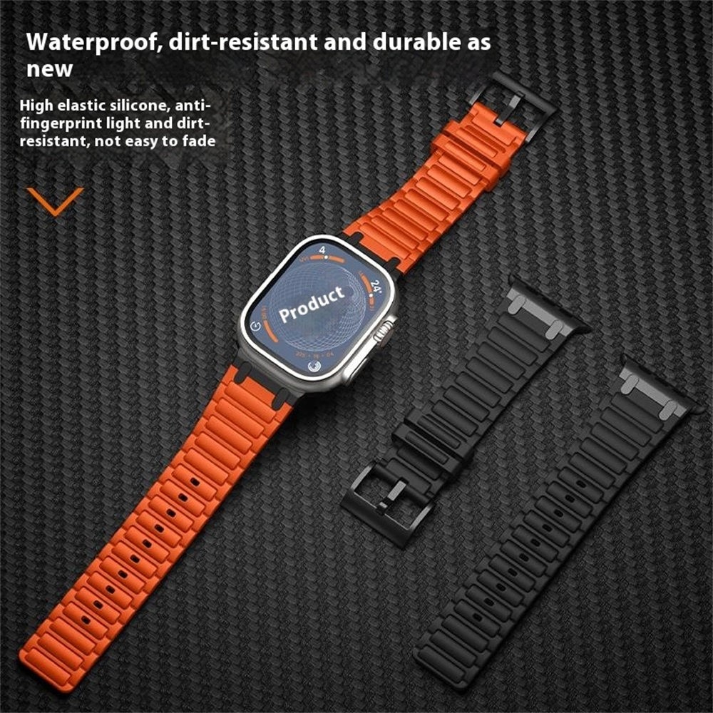 Tough Silicone Strap Apple Watch Series 9 45mm, Amarillo